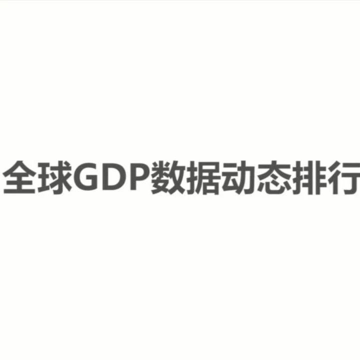 燃爆！全球GDP数据动态排行，我就盯着中国红一步步从没有到顶峰